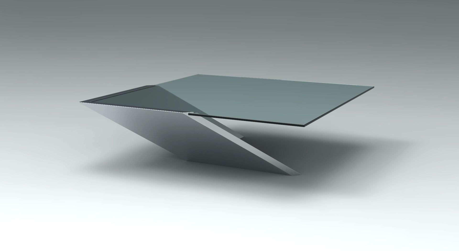 Steel Coffee Table 3D model_1