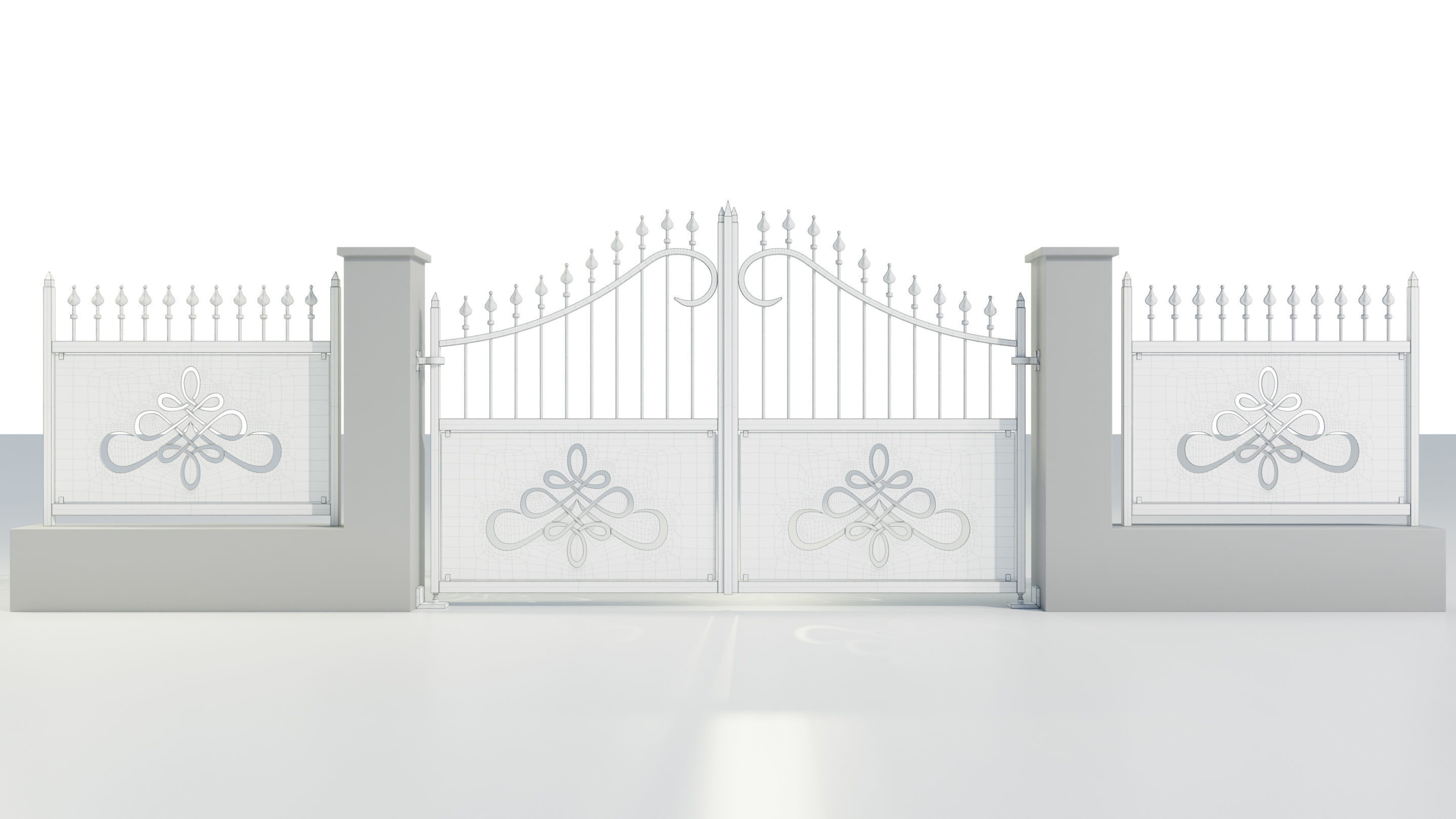 Wrought Iron Gate 2 3D model_18