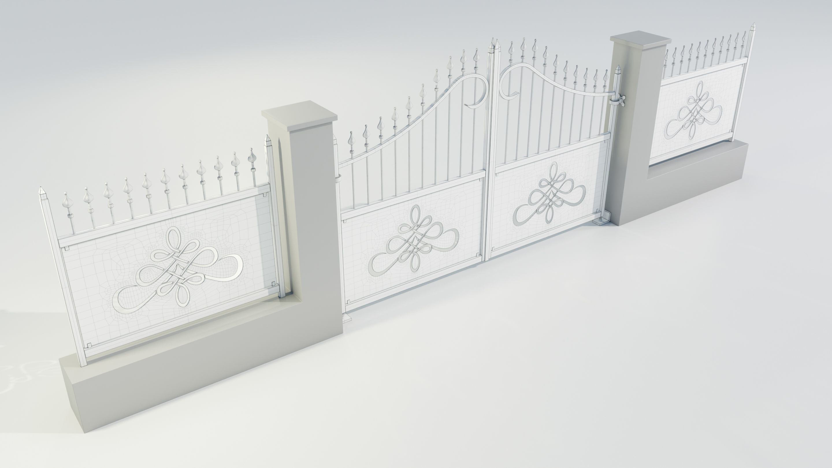 Wrought Iron Gate 2 3D model_13