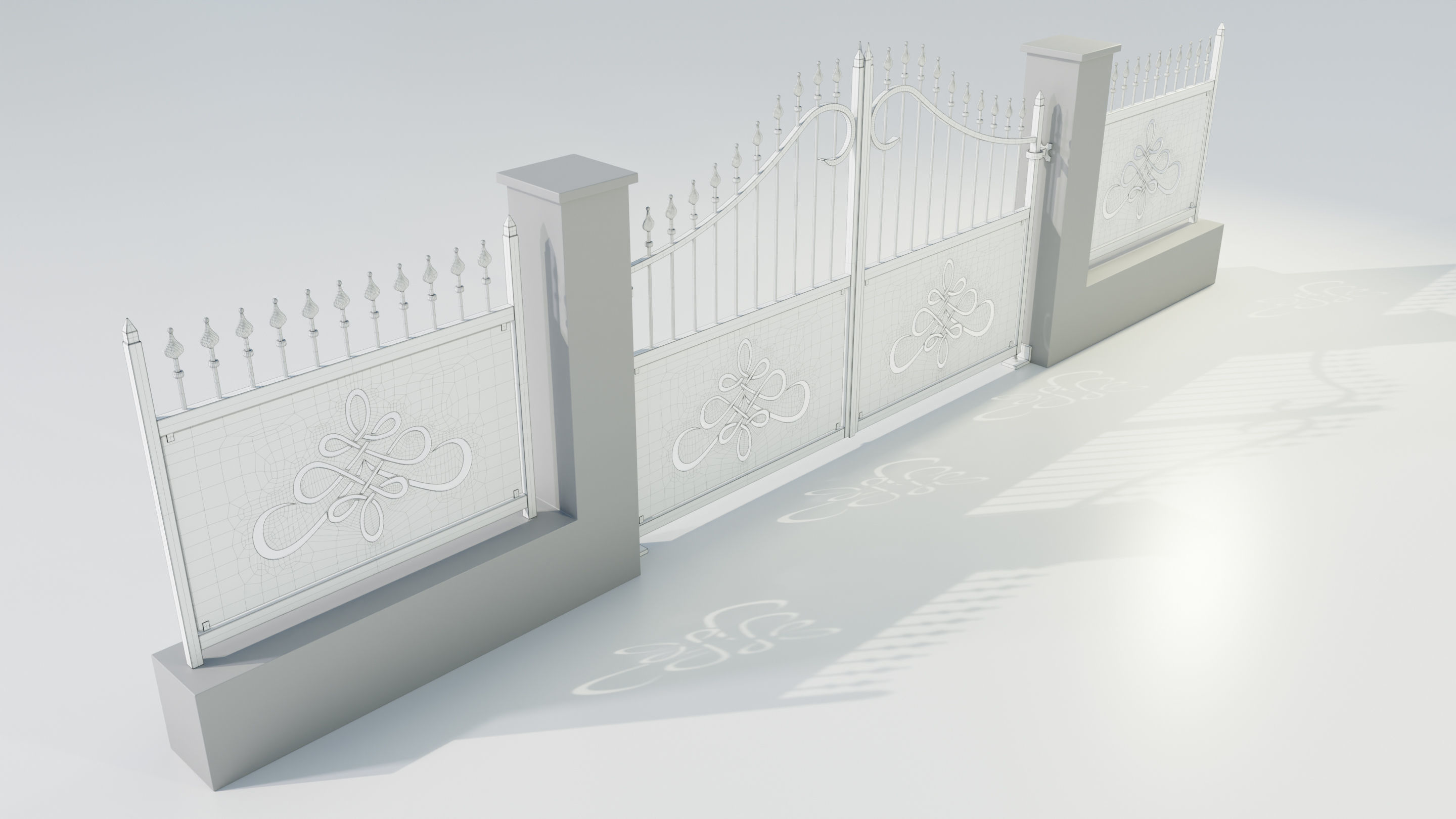 Wrought Iron Gate 2 3D model_15