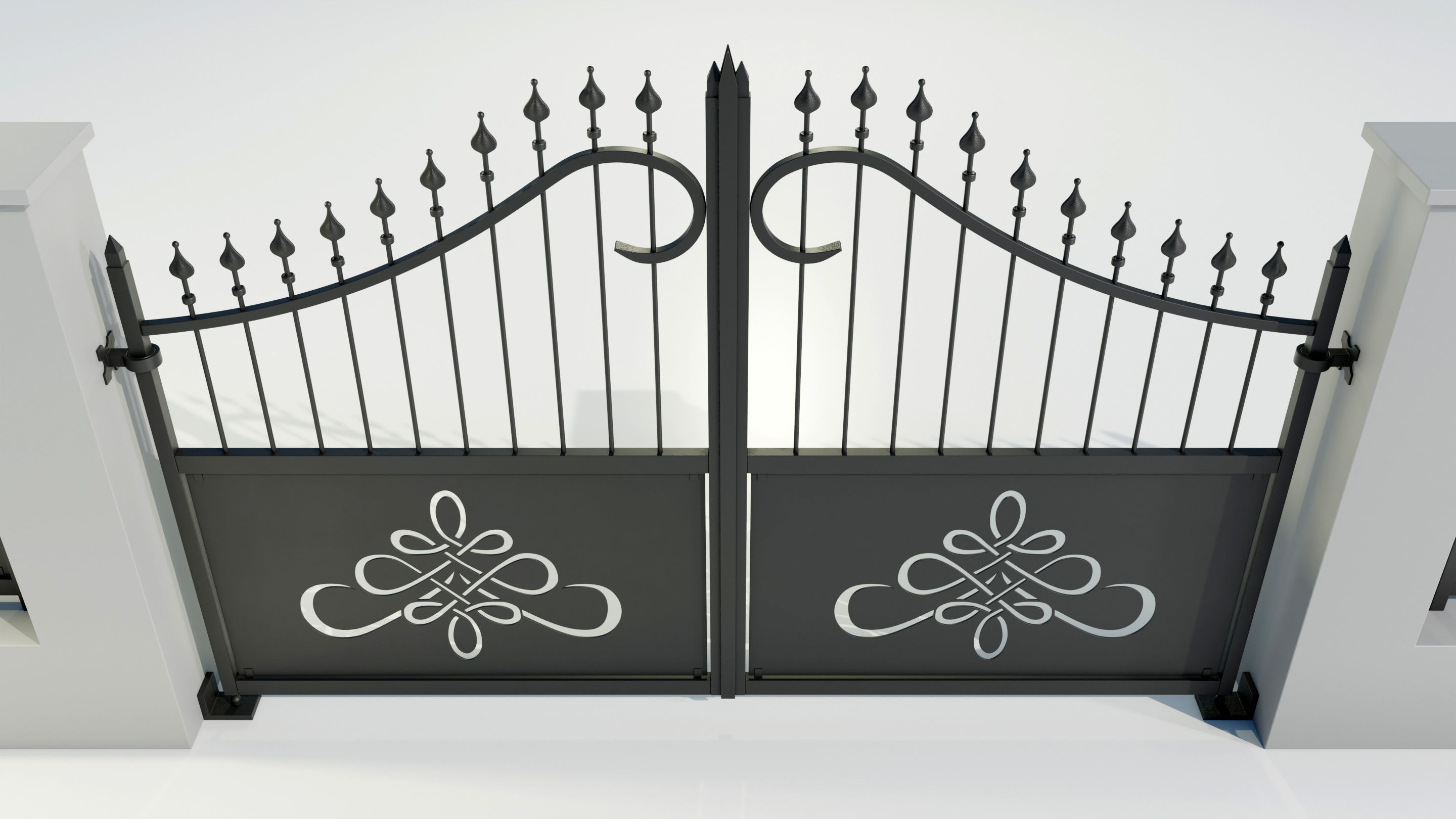 Wrought Iron Gate 2 3D model_11
