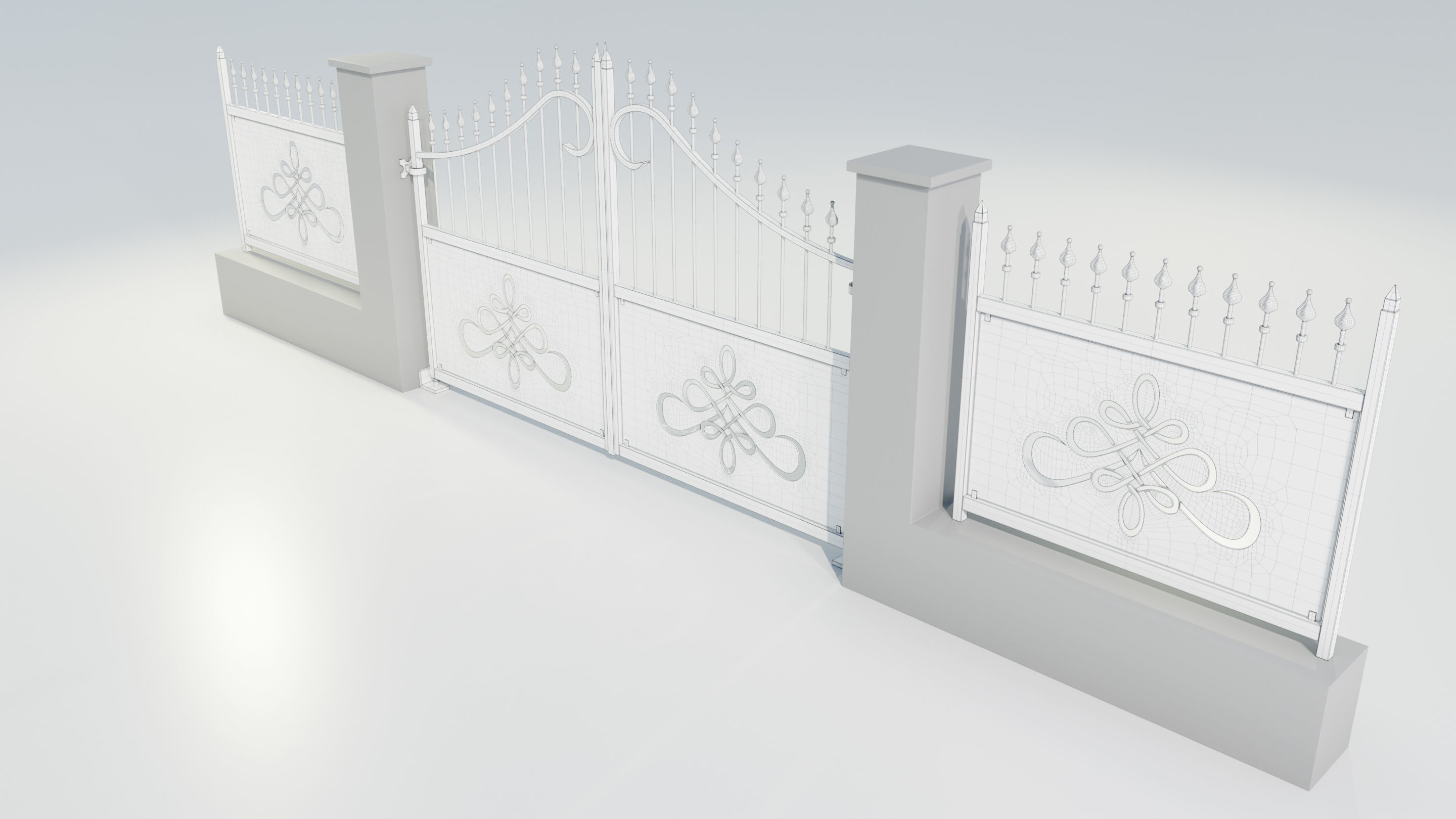 Wrought Iron Gate 2 3D model_14