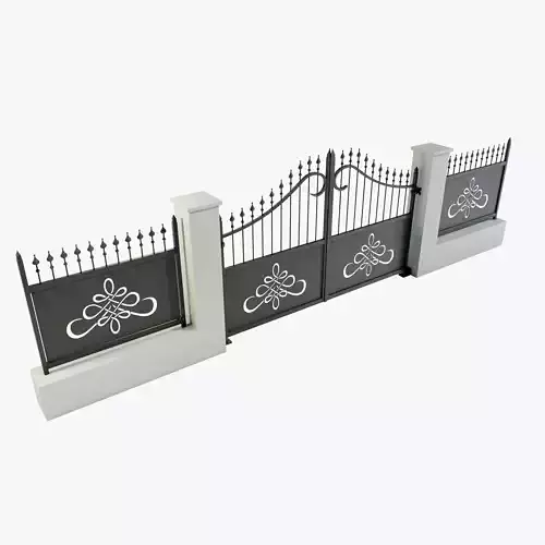 Wrought Iron Gate 2 3D model