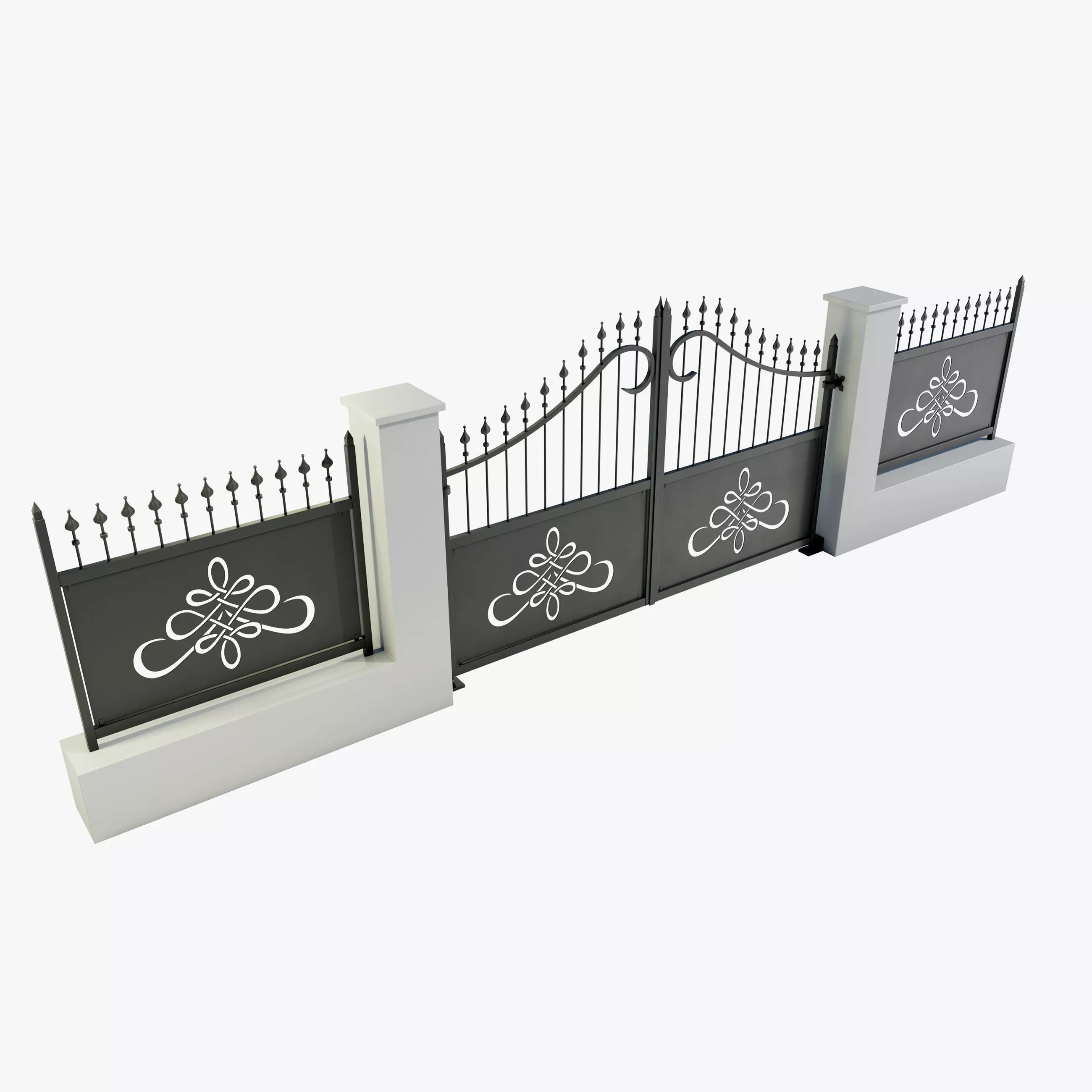 Wrought Iron Gate 2 3D model_0