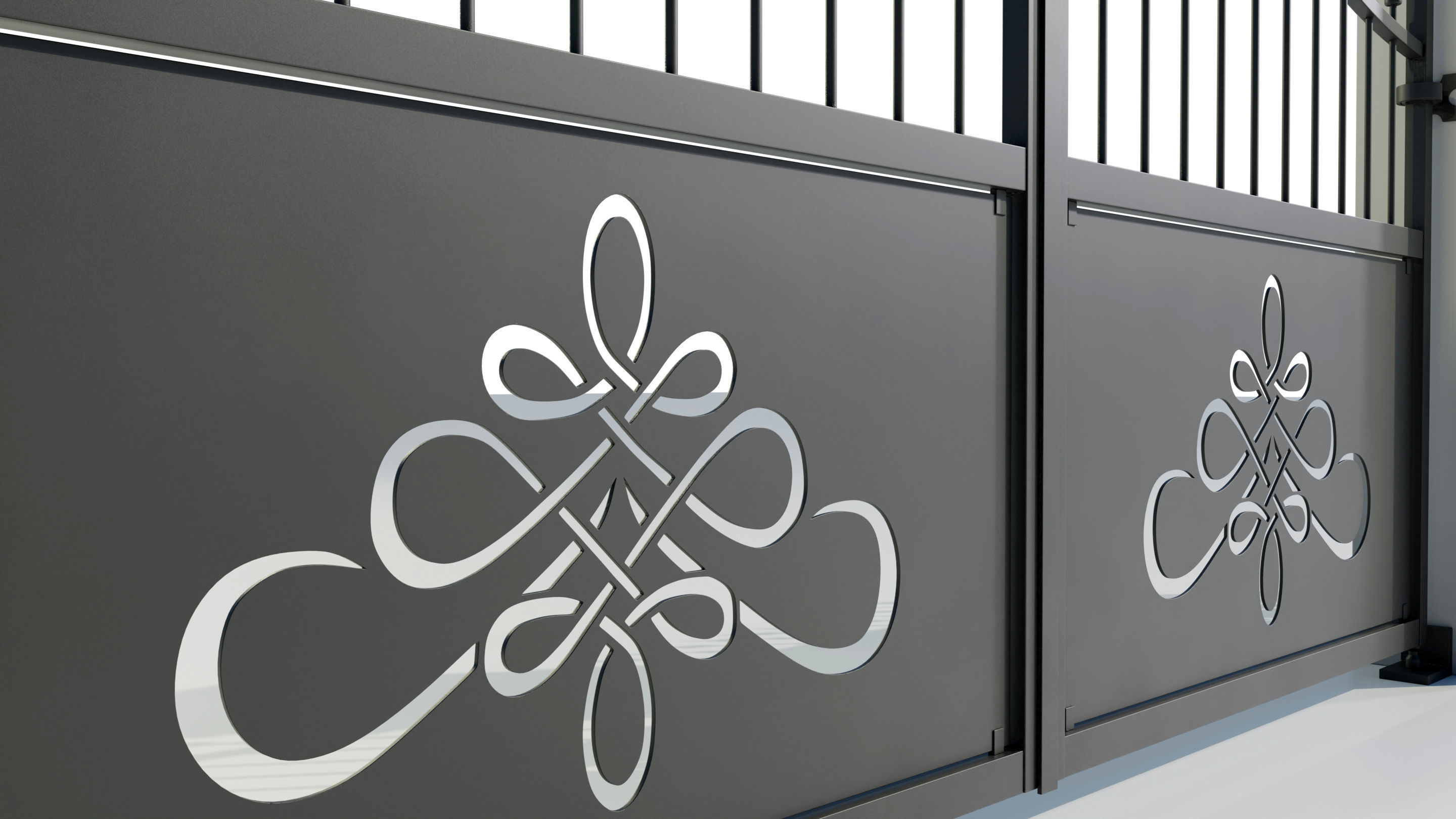 Wrought Iron Gate 2 3D model_10