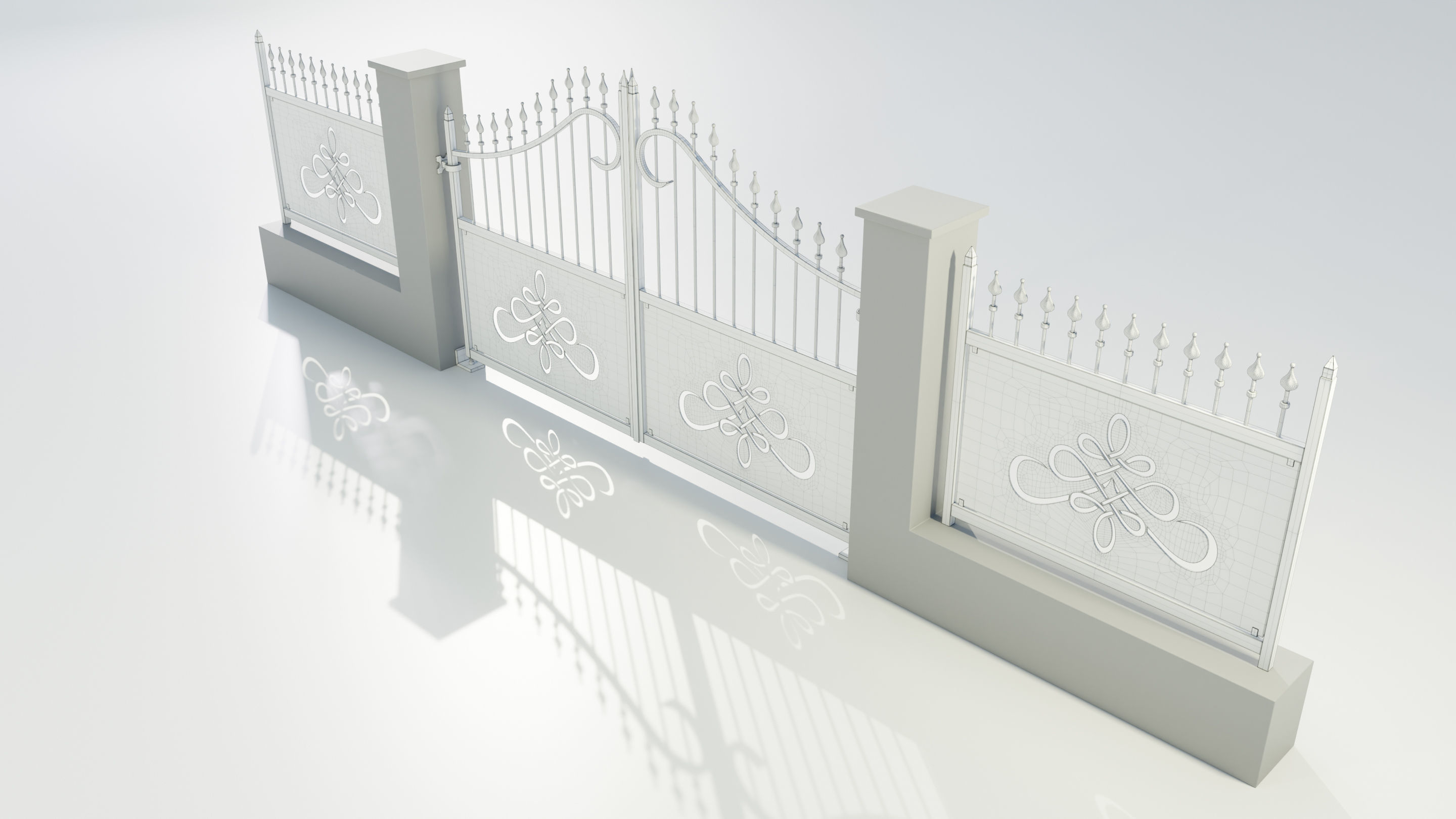 Wrought Iron Gate 2 3D model_16