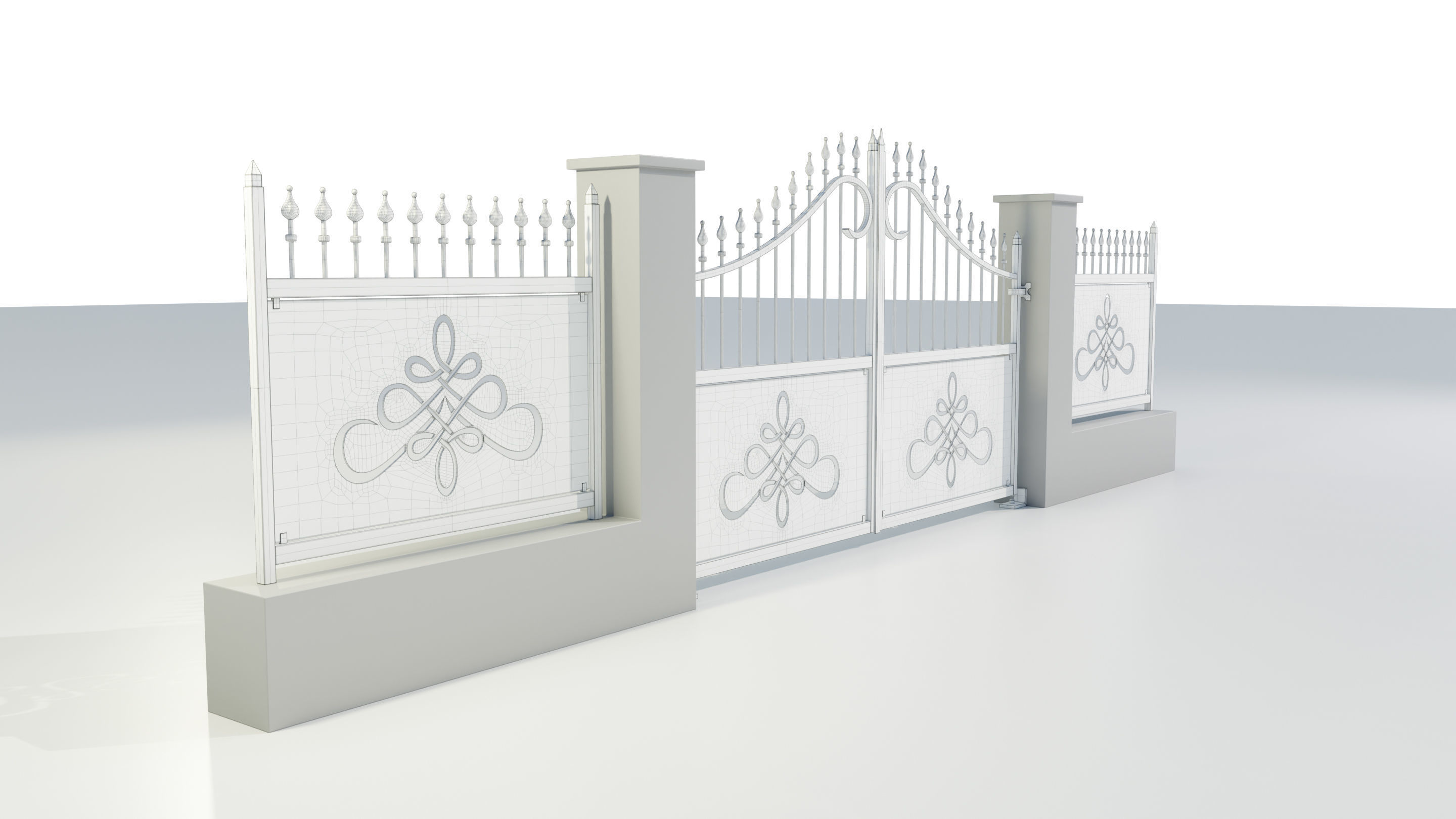 Wrought Iron Gate 2 3D model_17
