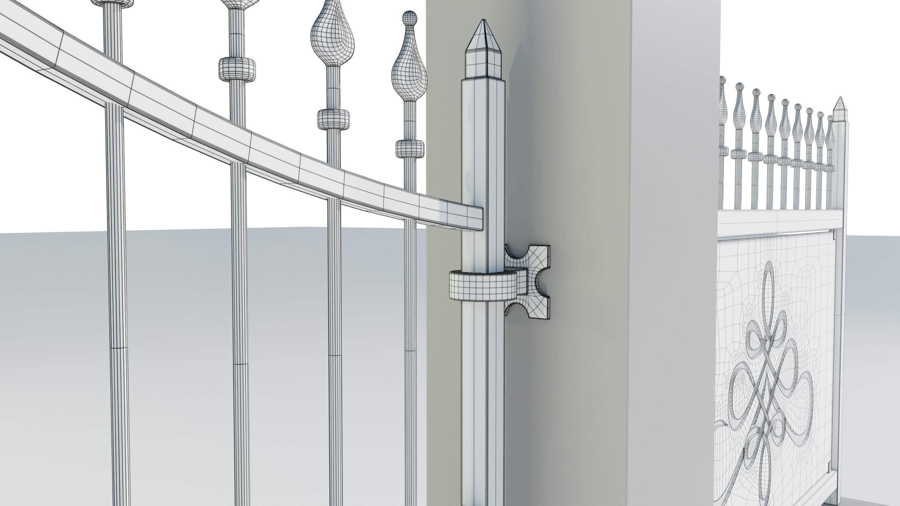 Wrought Iron Gate 2 3D model_20