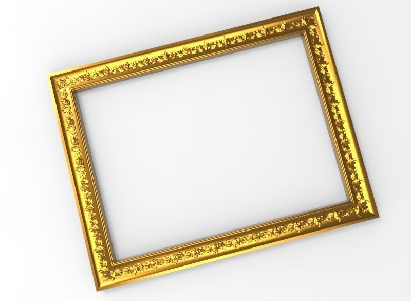 carved frame 3D model_2