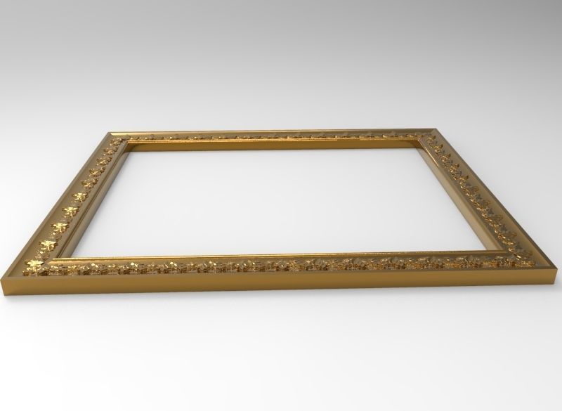carved frame 3D model_7