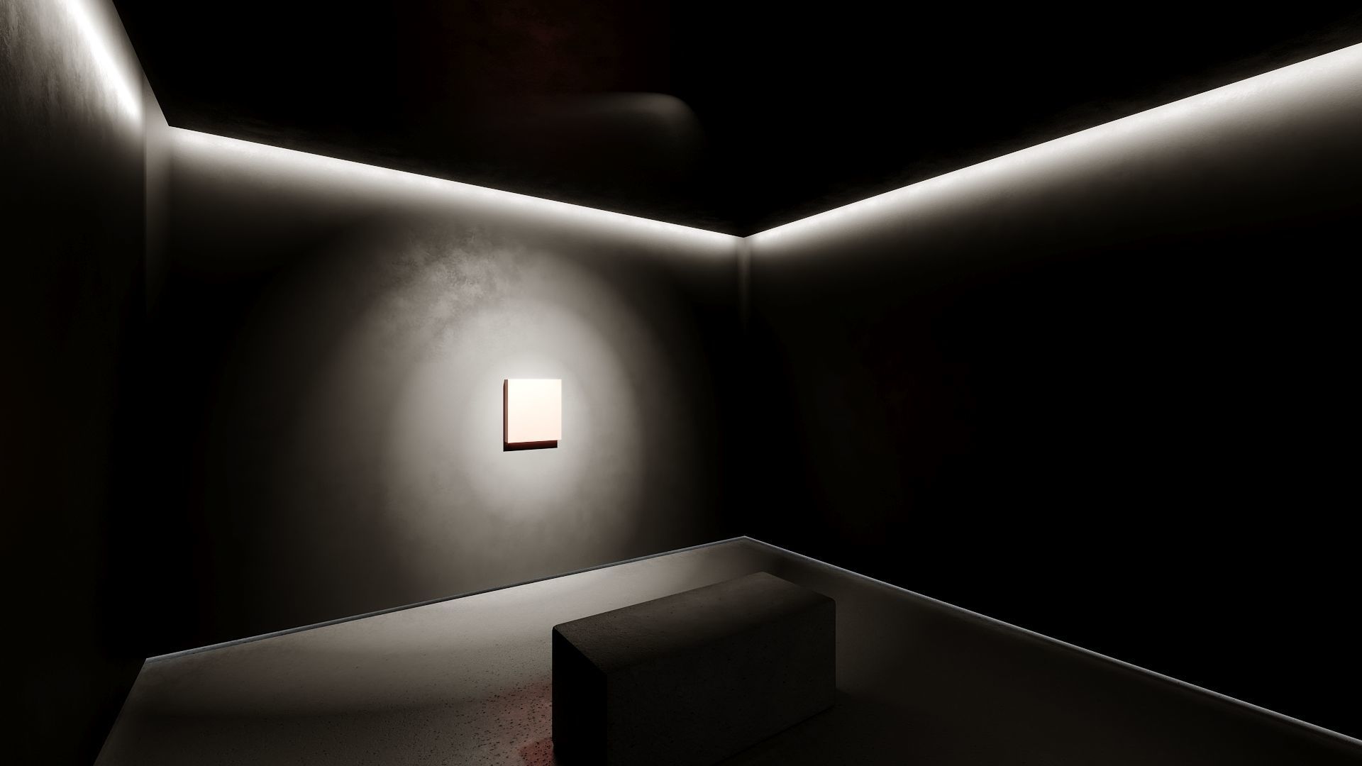 VR Art Gallery 2020 4K Corona Max Scene Low-poly 3D model_3