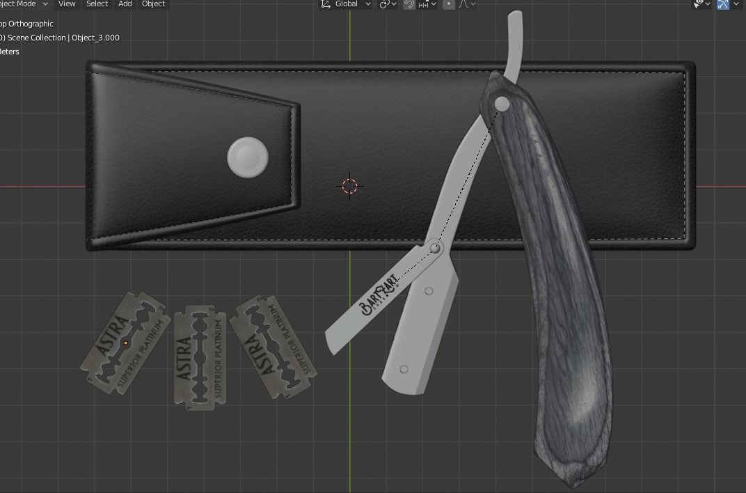 Razor Low-poly 3D model_11