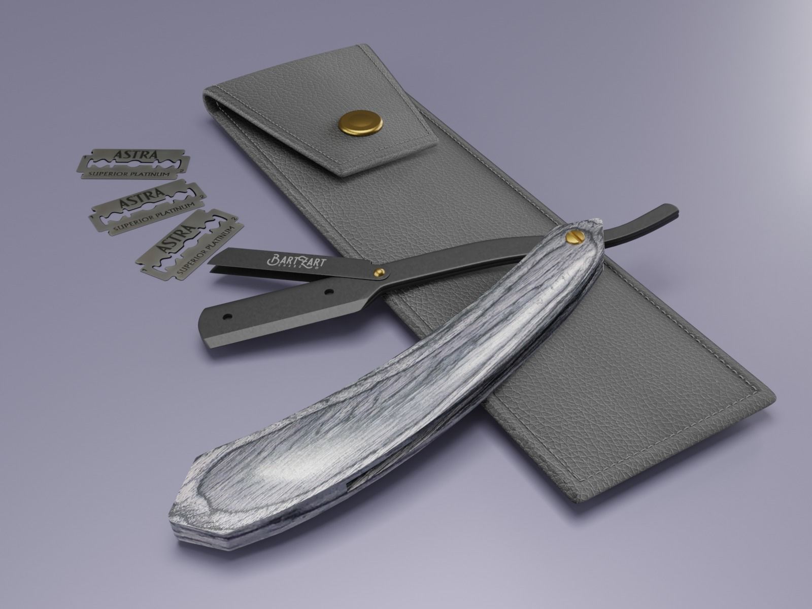 Razor Low-poly 3D model_4