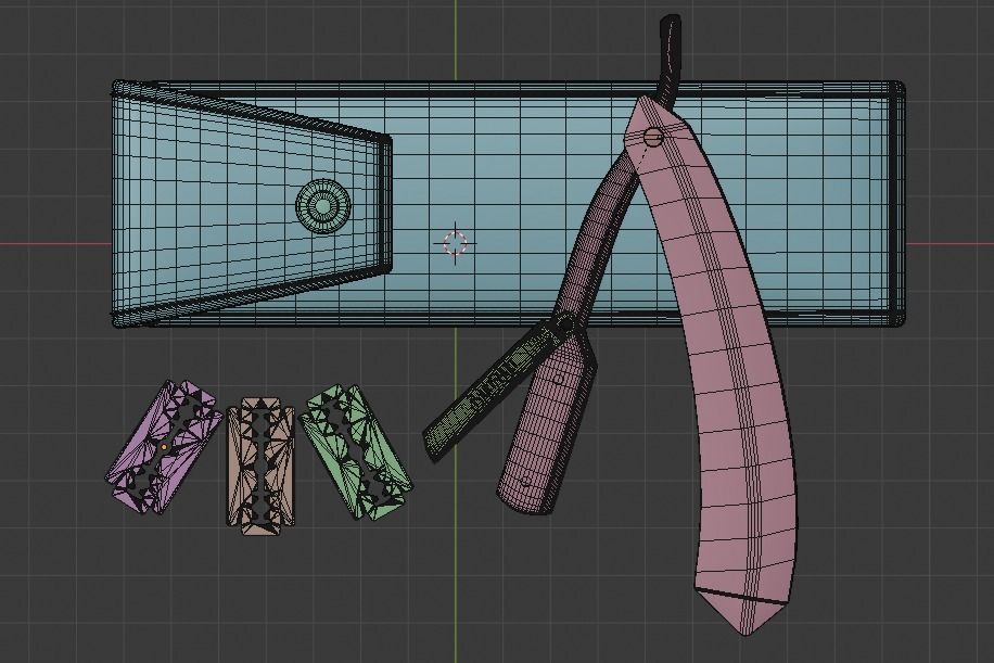 Razor Low-poly 3D model_9