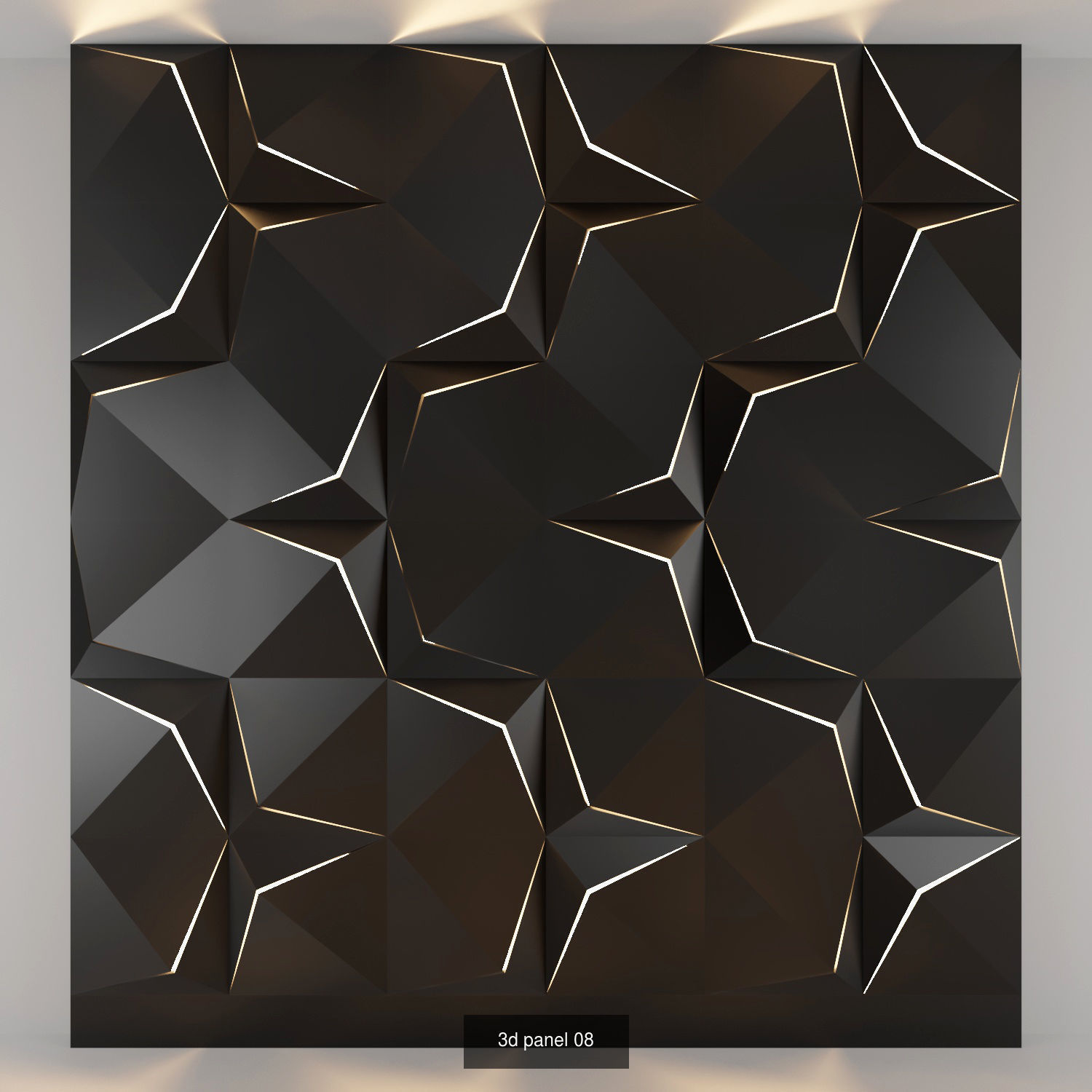 3d panel geometric wall panels 3D Model Collection_9