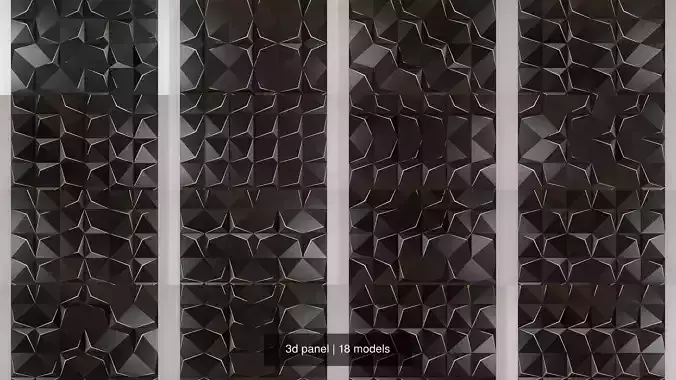 3d panel geometric wall panels 3D Model Collection