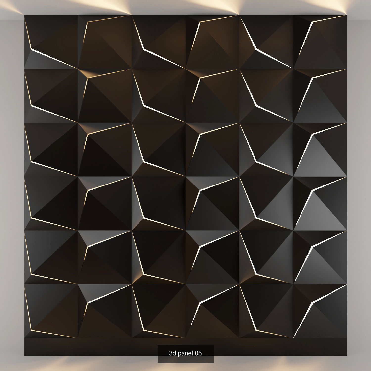 3d panel geometric wall panels 3D Model Collection_6