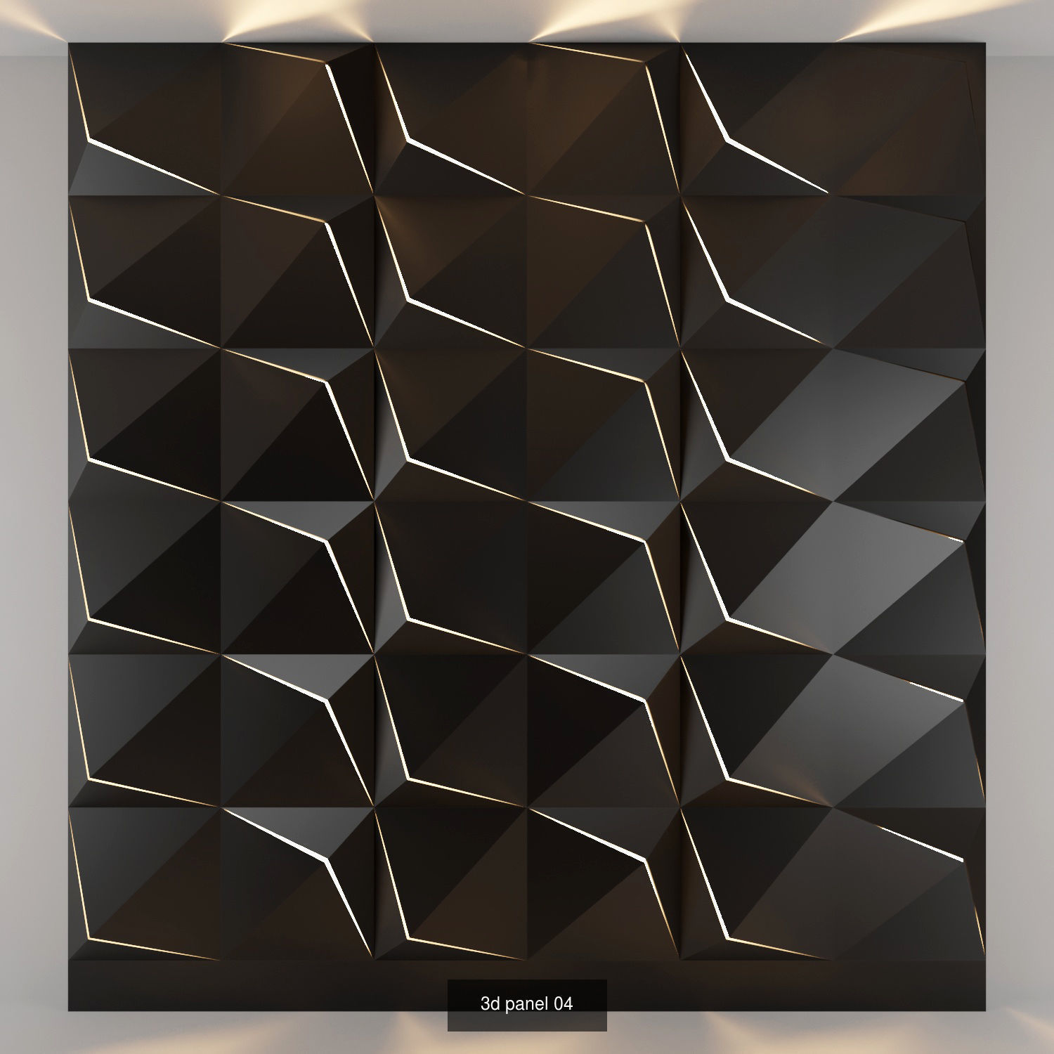 3d panel geometric wall panels 3D Model Collection_5