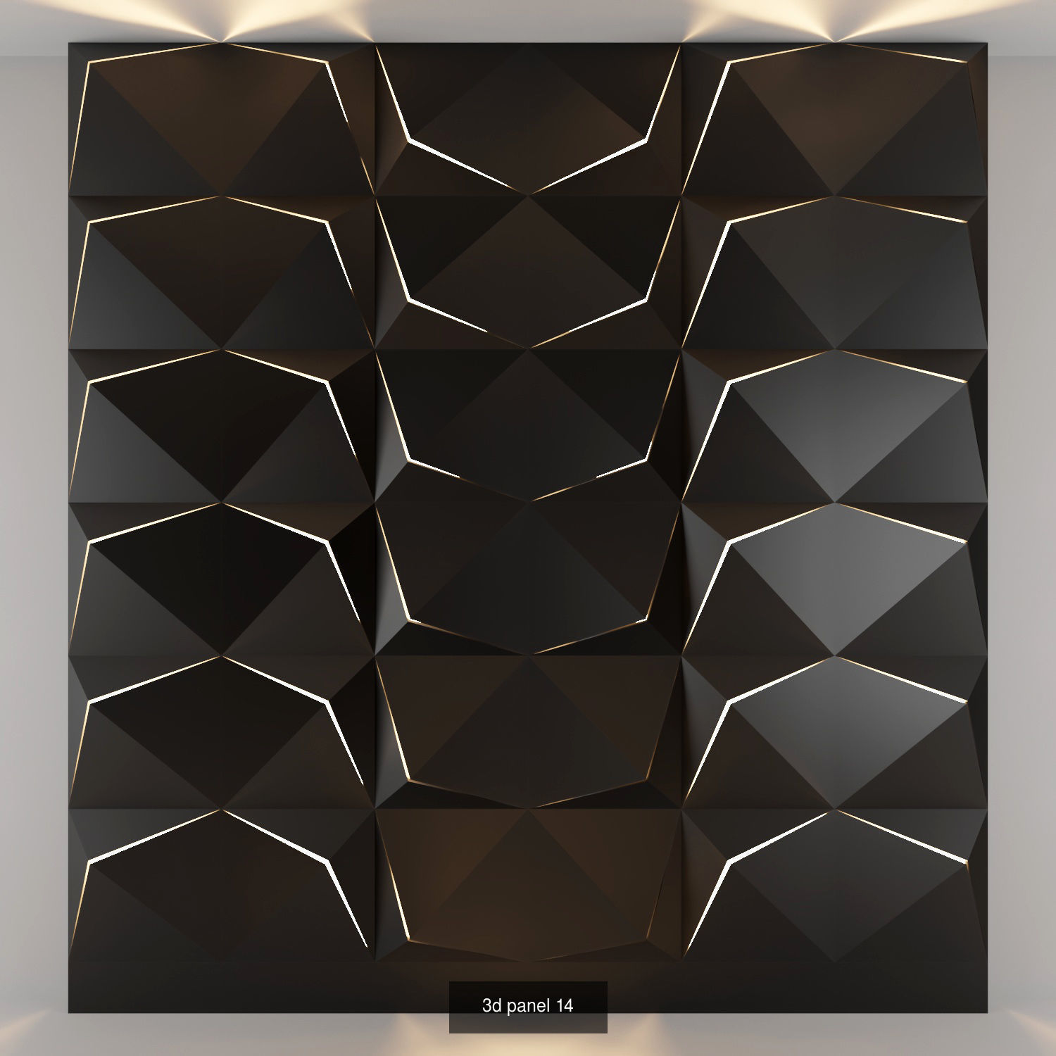 3d panel geometric wall panels 3D Model Collection_15