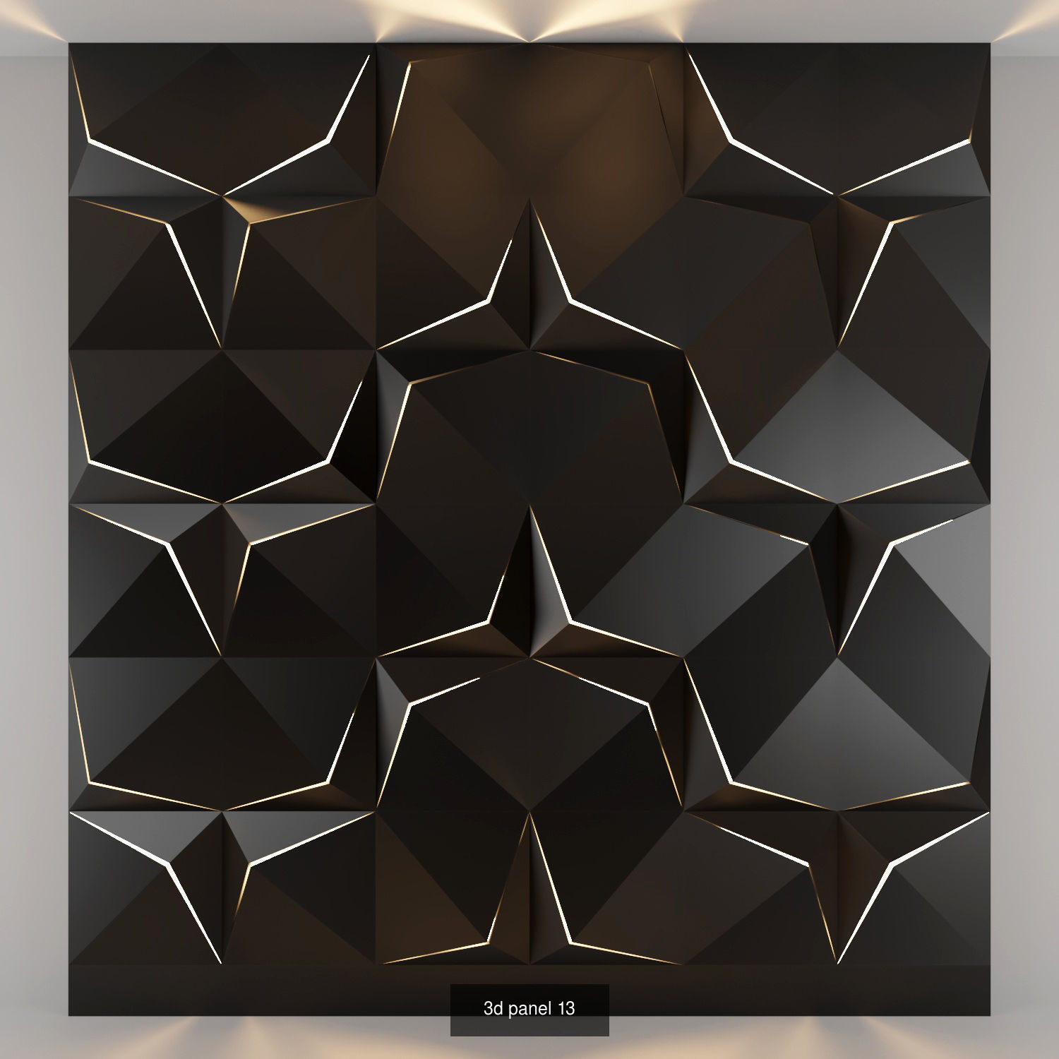 3d panel geometric wall panels 3D Model Collection_14
