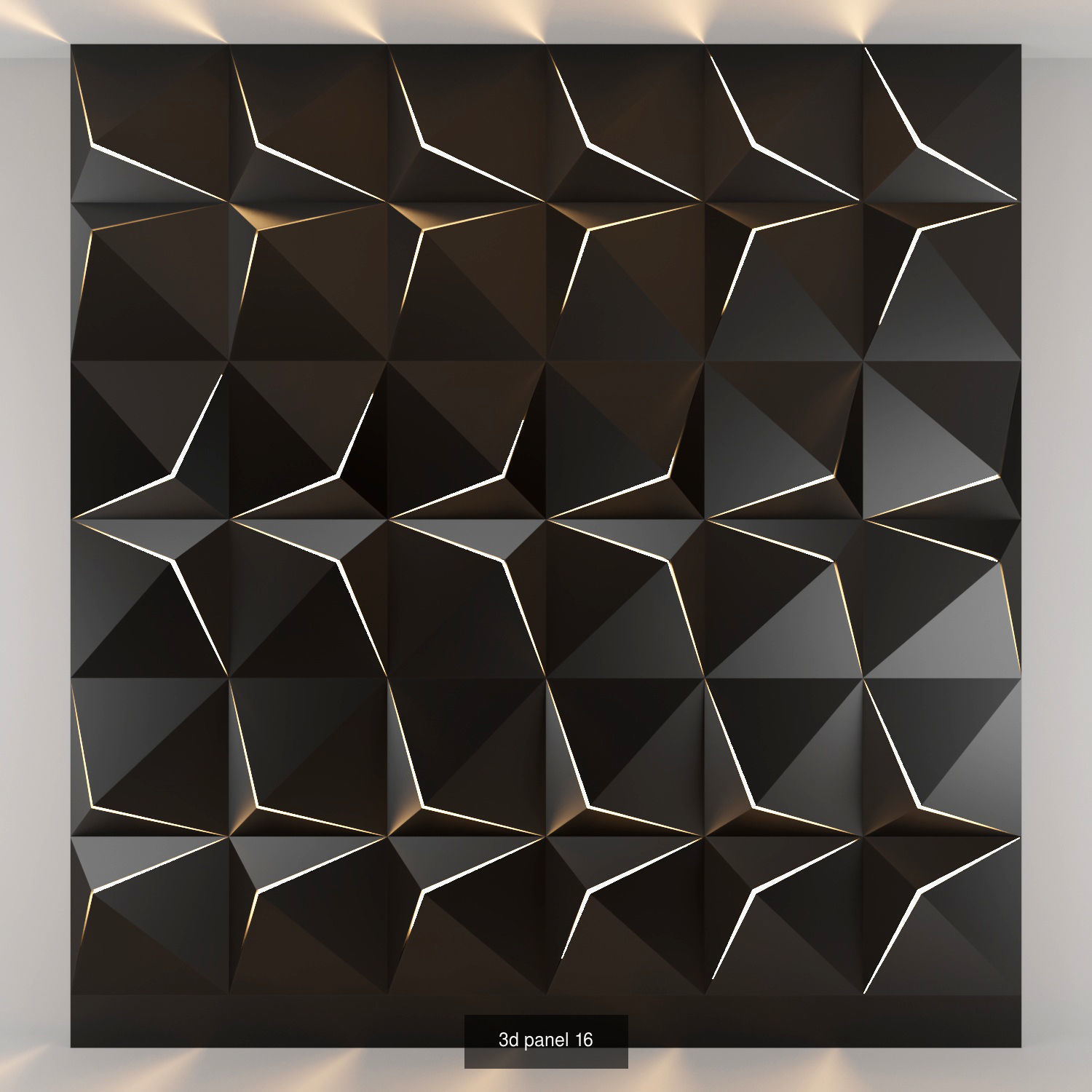 3d panel geometric wall panels 3D Model Collection_17