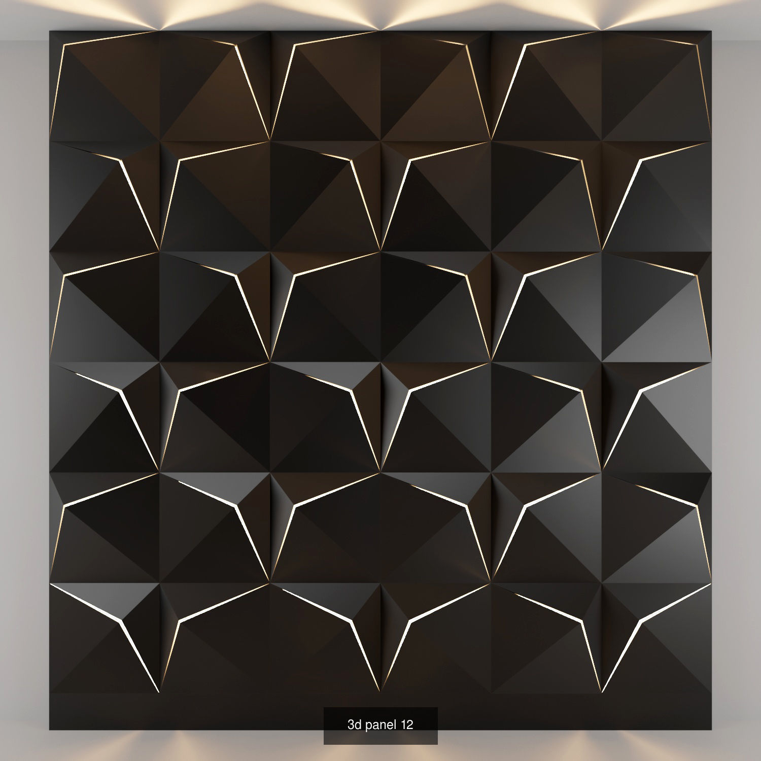 3d panel geometric wall panels 3D Model Collection_13