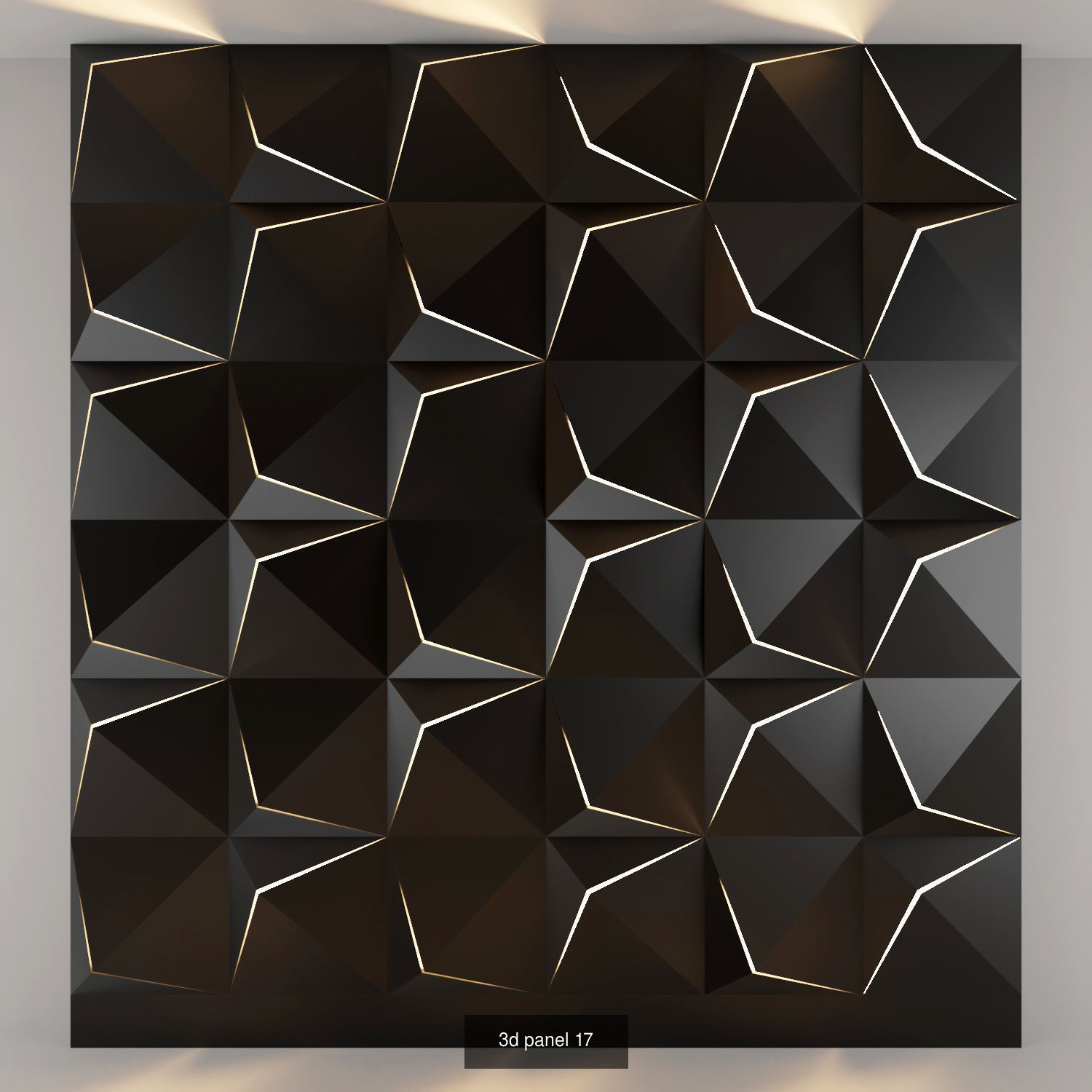 3d panel geometric wall panels 3D Model Collection_18