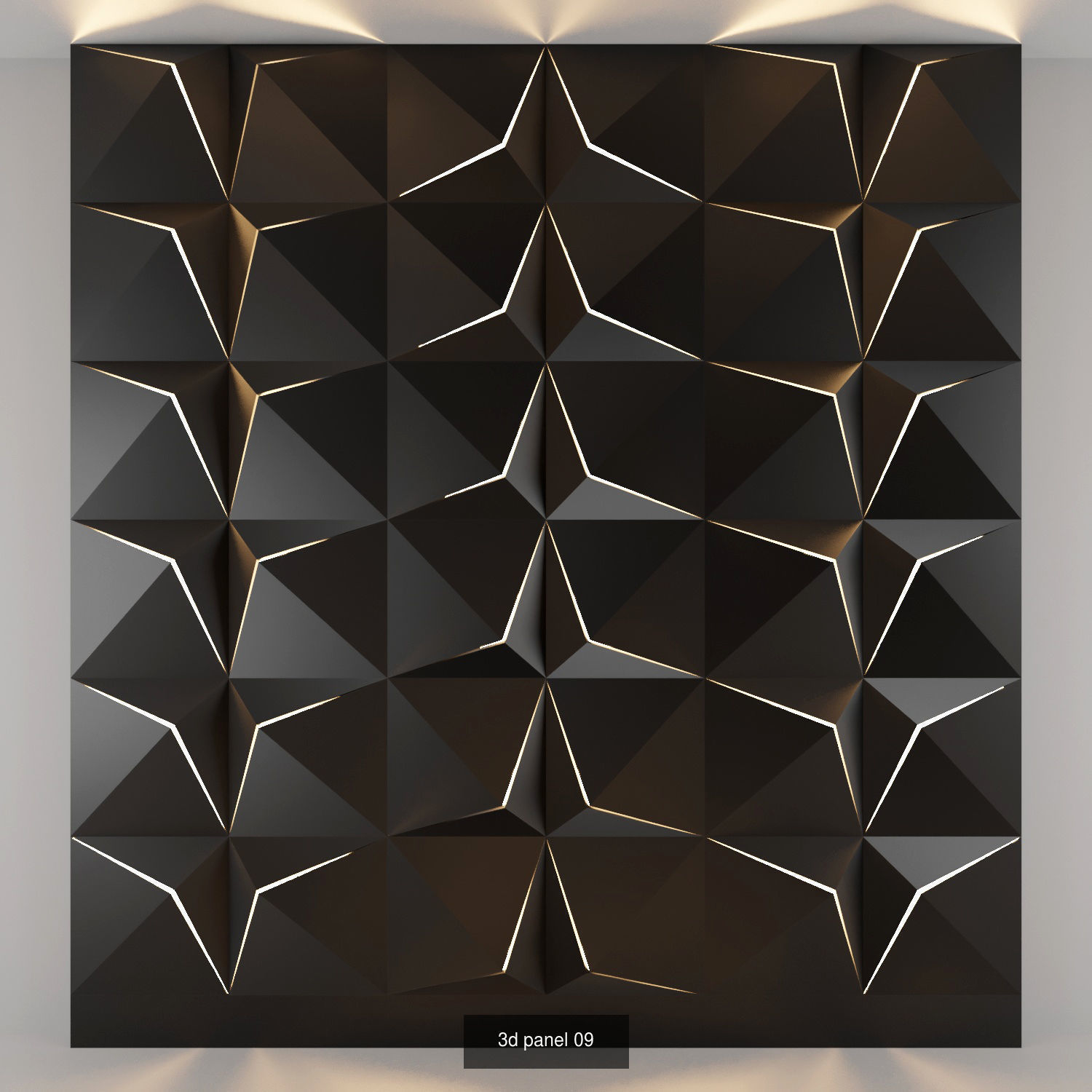 3d panel geometric wall panels 3D Model Collection_10