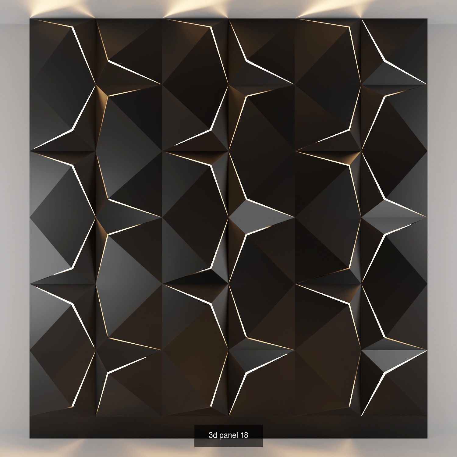 3d panel geometric wall panels 3D Model Collection_19