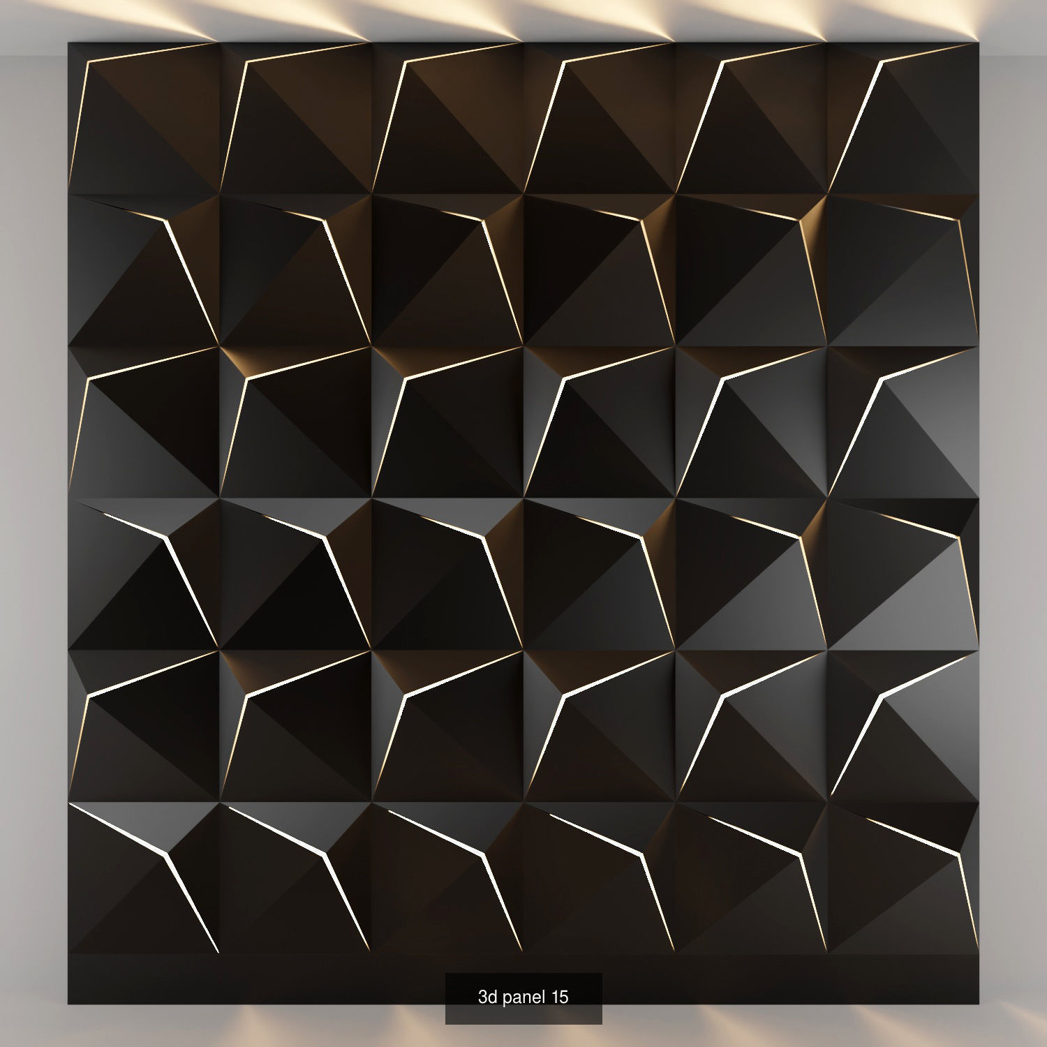 3d panel geometric wall panels 3D Model Collection_16