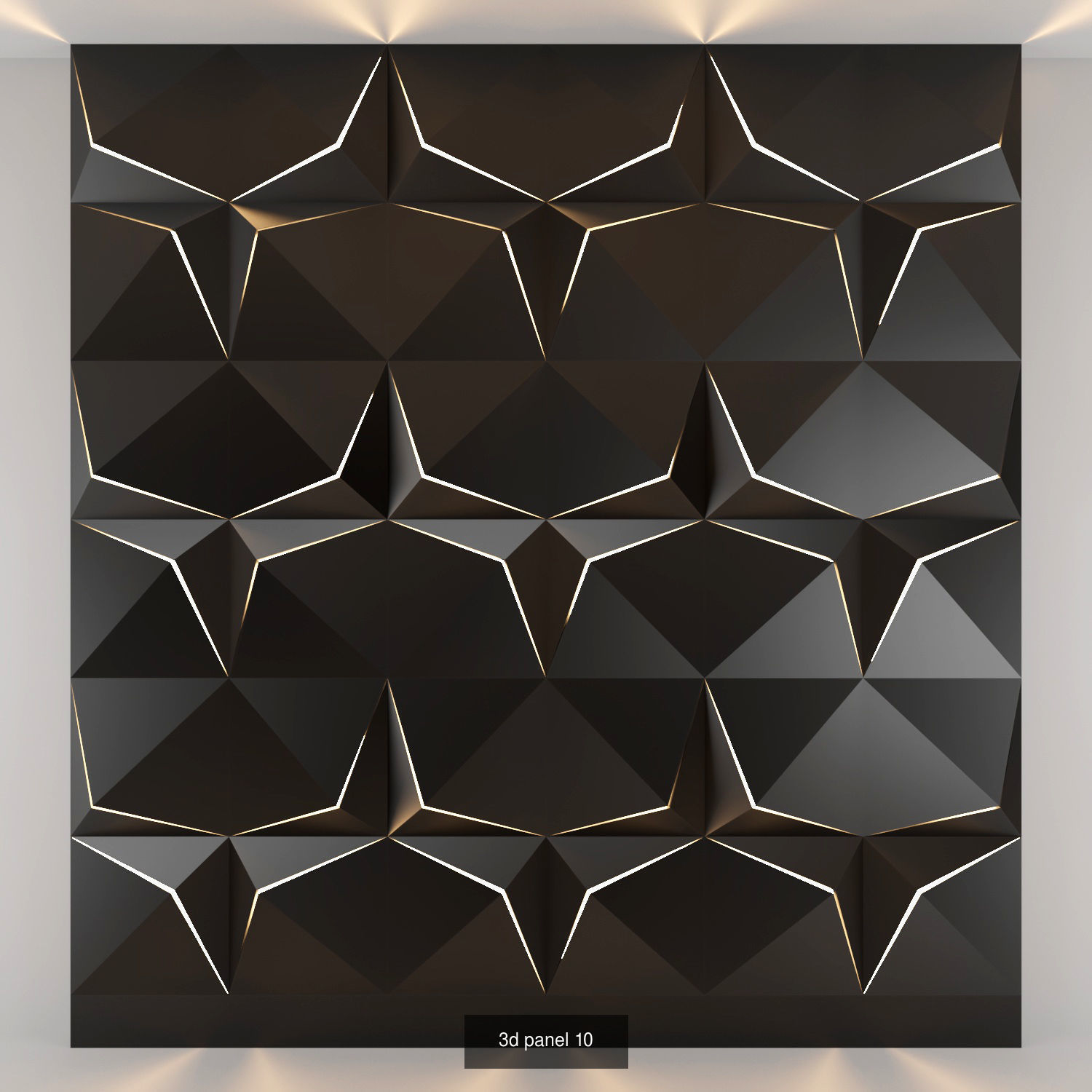 3d panel geometric wall panels 3D Model Collection_11