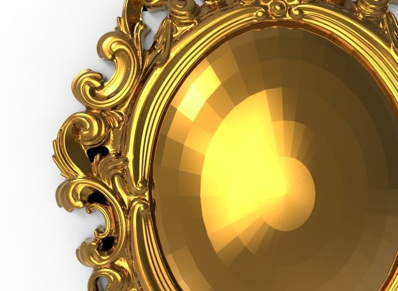 carved frame 3D model_2