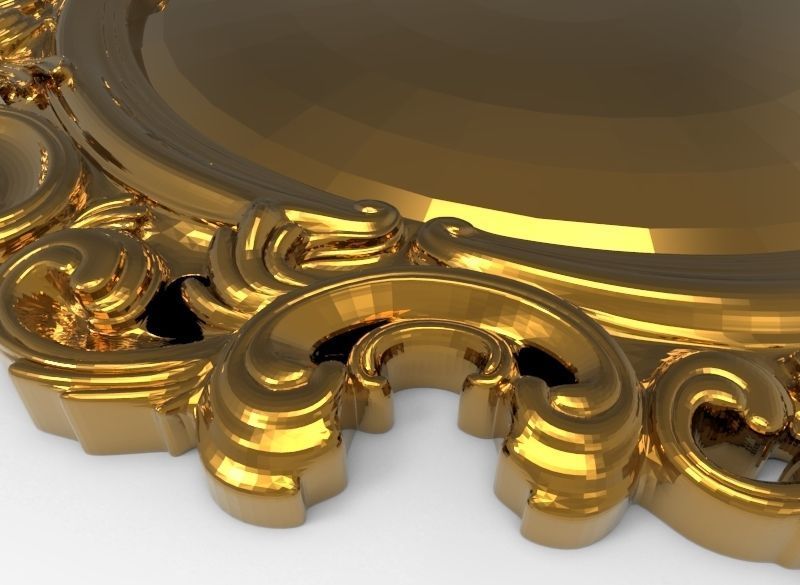 carved frame 3D model_7