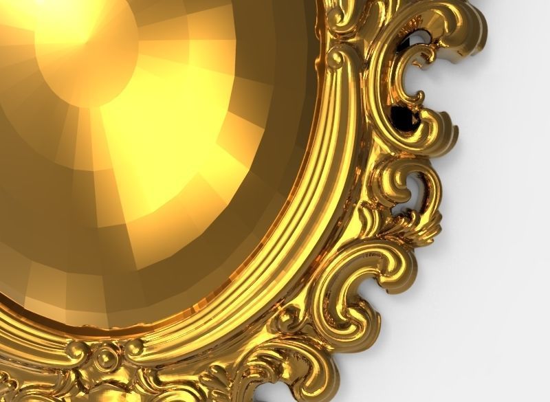 carved frame 3D model_5