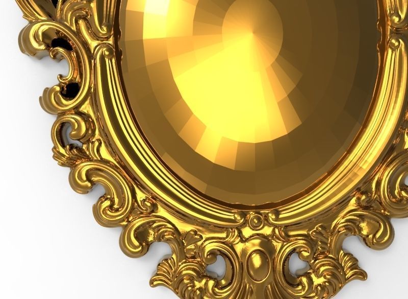 carved frame 3D model_3