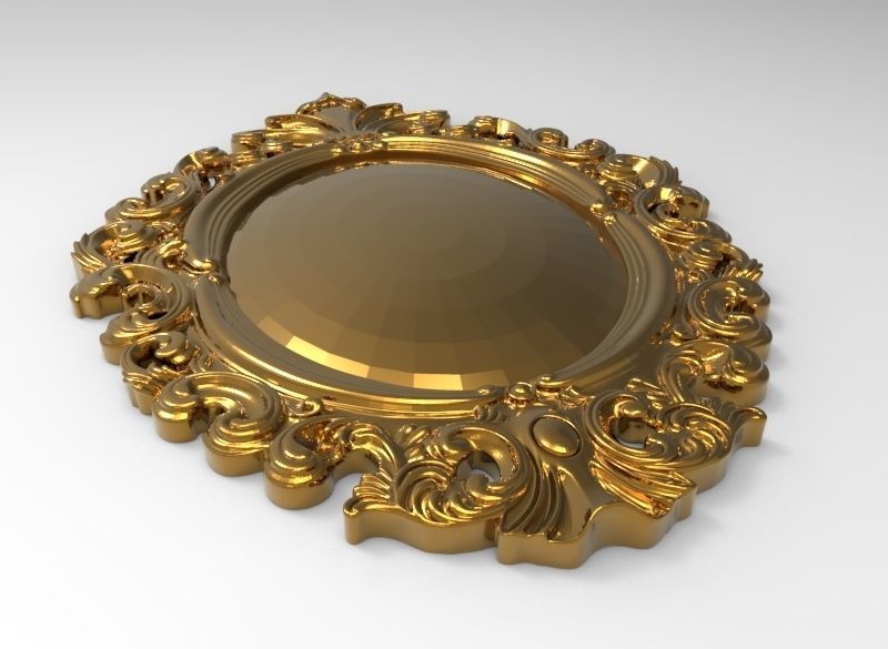 carved frame 3D model_6