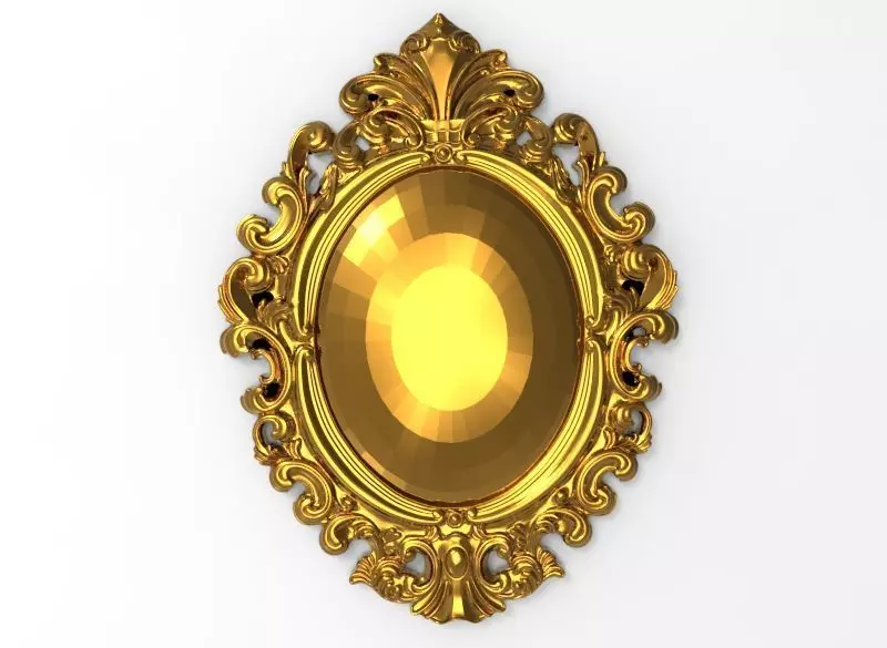 carved frame 3D model_0