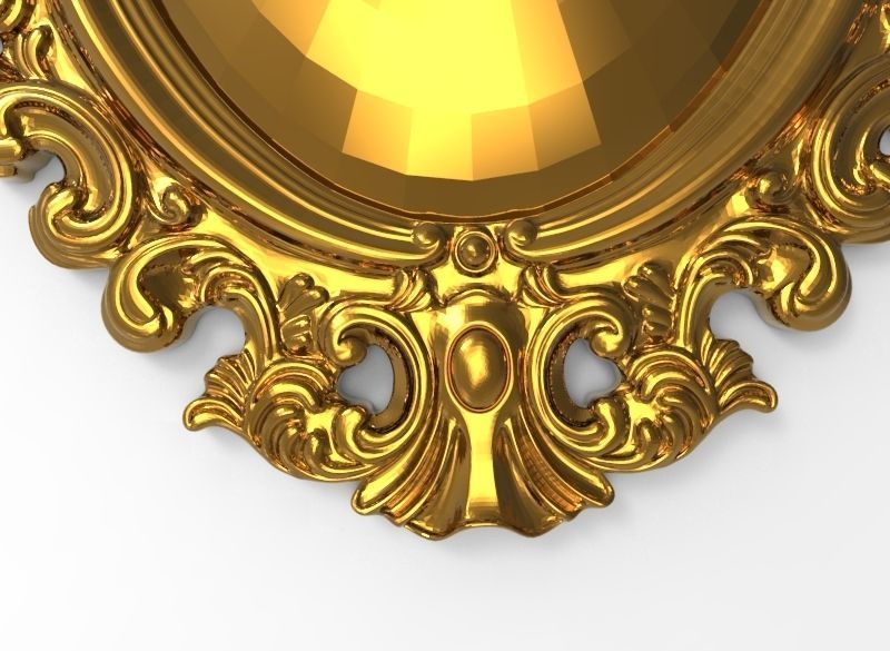 carved frame 3D model_4