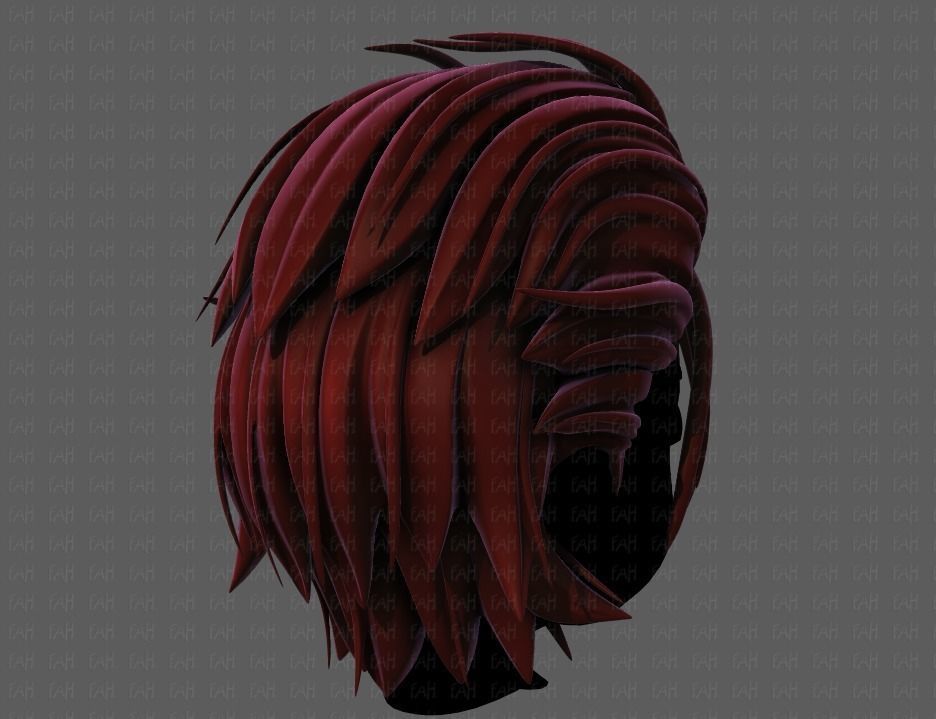 3D Hair style for boy V68 Low-poly 3D model_4