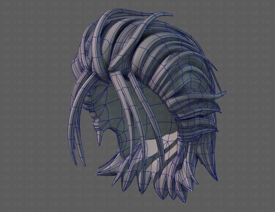 3D Hair style for boy V68 Low-poly 3D model_42