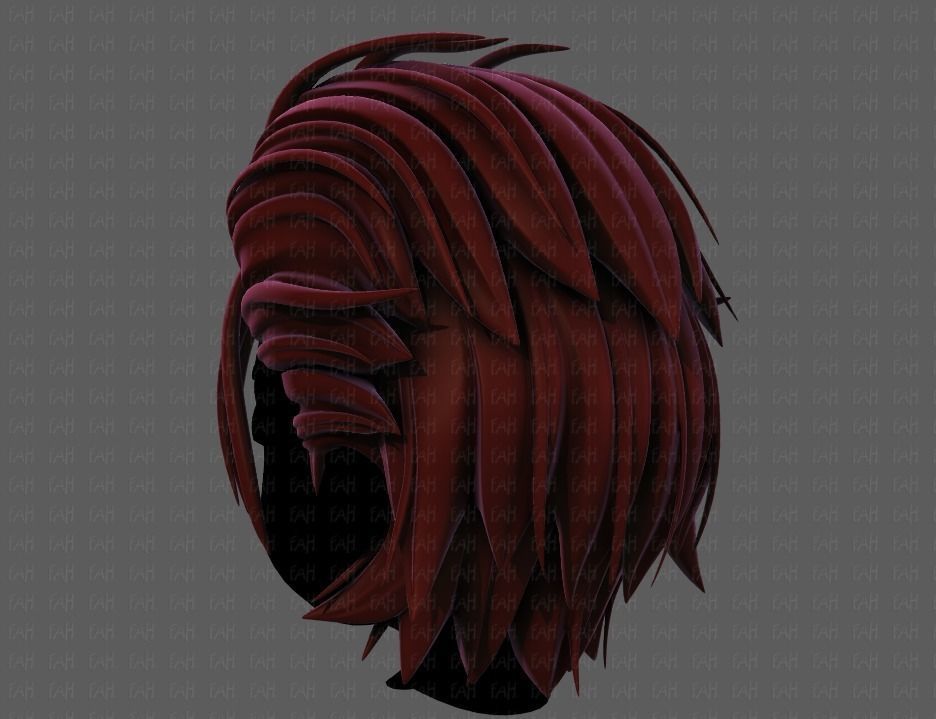3D Hair style for boy V68 Low-poly 3D model_6