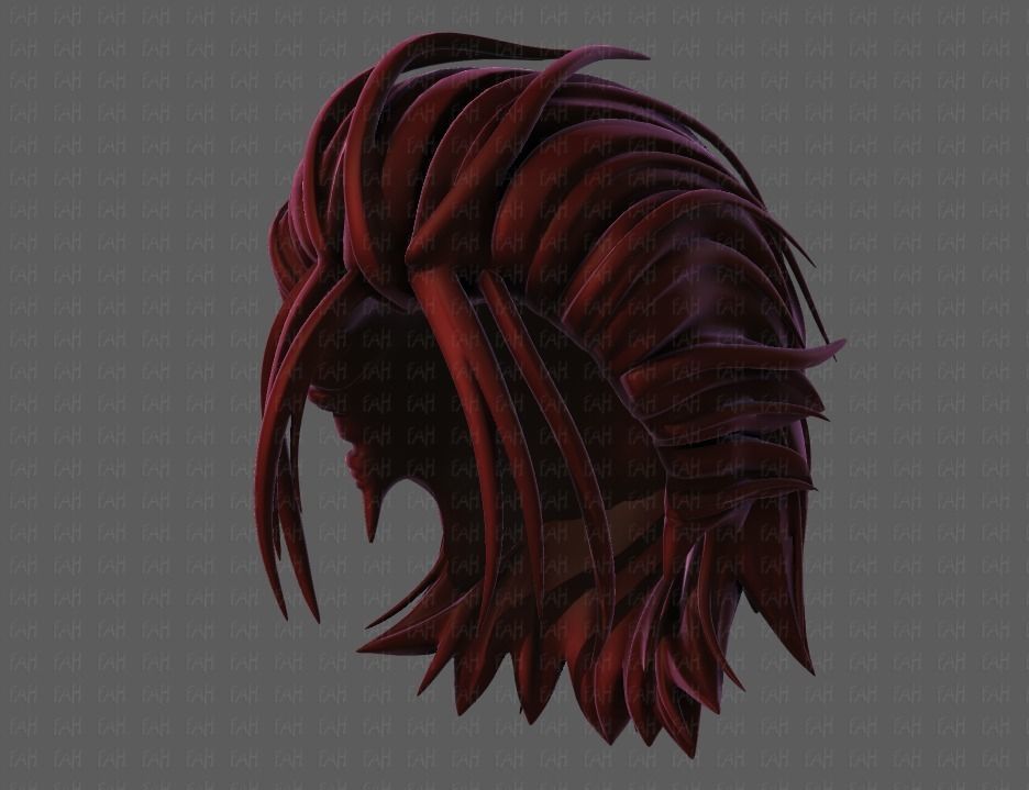 3D Hair style for boy V68 Low-poly 3D model_41