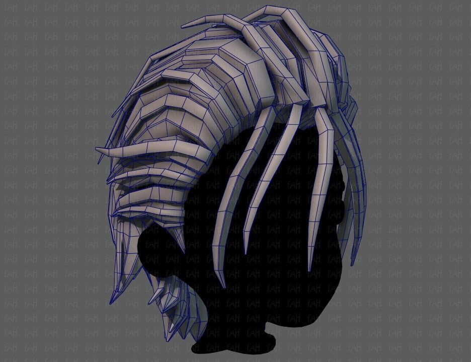 3D Hair style for boy V68 Low-poly 3D model_26