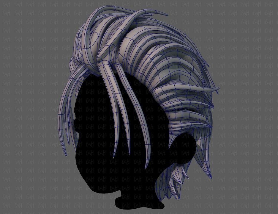3D Hair style for boy V68 Low-poly 3D model_16