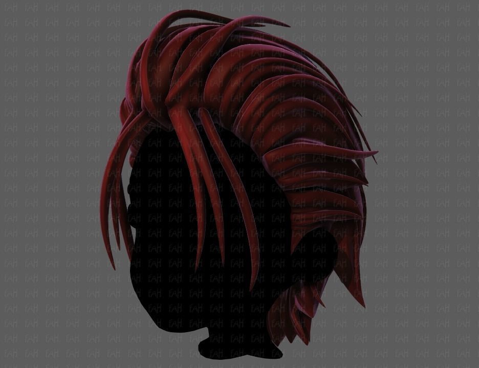 3D Hair style for boy V68 Low-poly 3D model_8