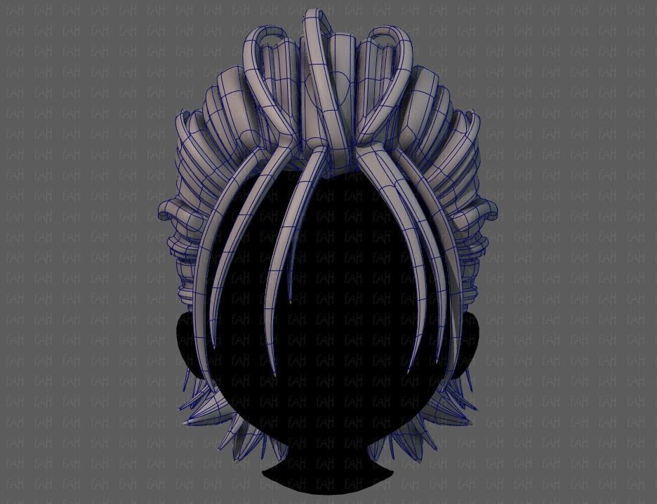 3D Hair style for boy V68 Low-poly 3D model_9