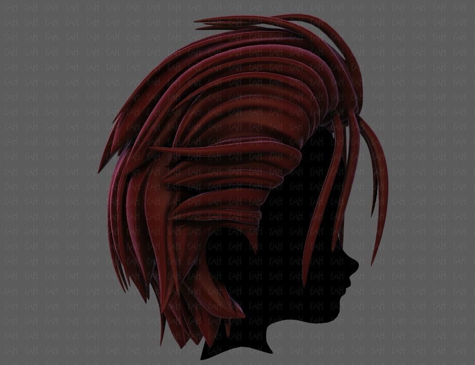 3D Hair style for boy V68 Low-poly 3D model_3
