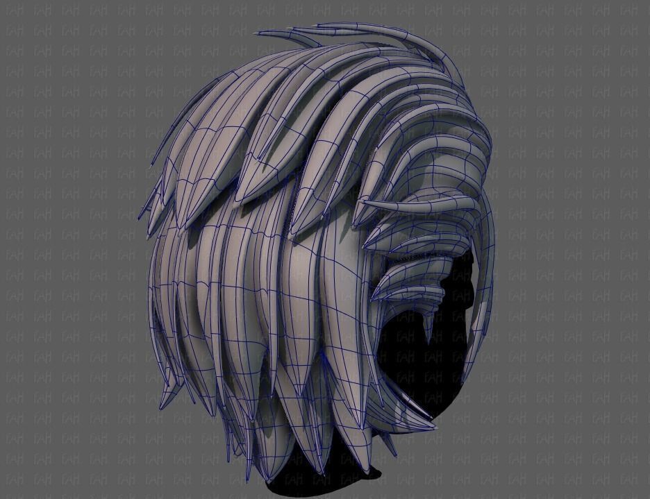 3D Hair style for boy V68 Low-poly 3D model_12