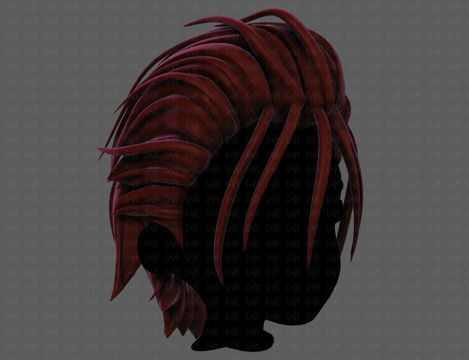 3D Hair style for boy V68 Low-poly 3D model_2