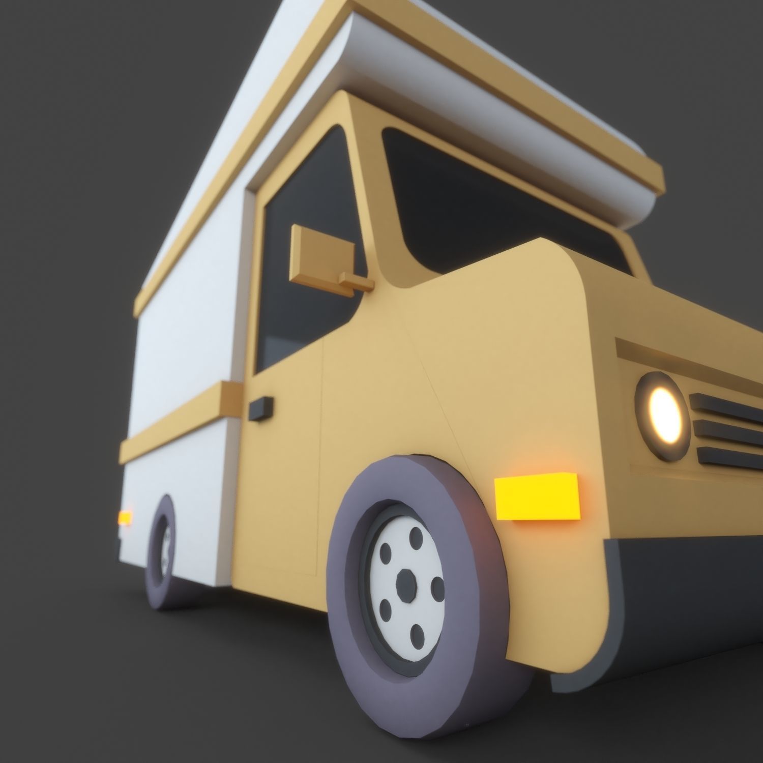 old car Low-poly 3D model_2